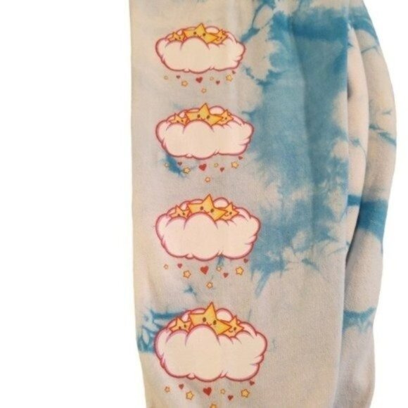 BSR By Samii Ryan Tie Dye Cloud And Star Print Joggers Blue Size Small - Picture 3 of 5